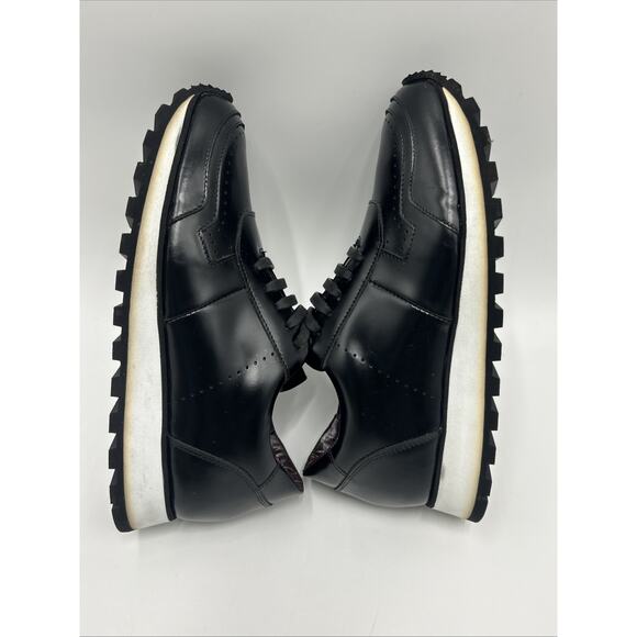 Girotti Men’s BLACK Patent Leather Sneakers Handmade Size EU 41 main image 5